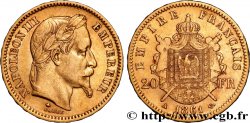 20 francs or Napoléon III, tête laurée 1861 Paris F.532/1