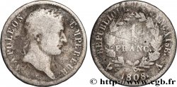 1 franc Napoléon Ier tête laurée, République française 1808 Paris F.204/2