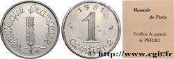Piéfort acier de 1 centime Épi 1981 Pessac GEM.4 P1
