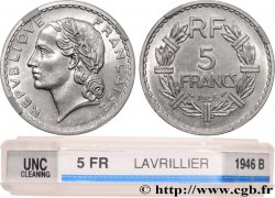 5 francs Lavrillier, aluminium 1946 Beaumont-Le-Roger F.339/7