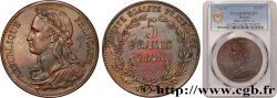 Concours de 5 francs, essai en cuivre par Montagny 1848 Paris Maz.1290 b MS62 PCGS