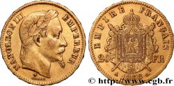 20 francs or Napoléon III, tête laurée 1868 Paris F.532/18