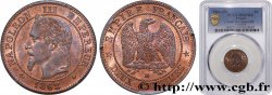 Deux centimes Napoléon III, tête laurée 1862 Strasbourg F.108A/6