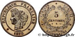 5 centimes Cérès, doré 1874 Paris F.118/9 var.