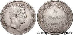 5 francs type Tiolier avec le I, tranche en relief 1830 Paris F.316/1
