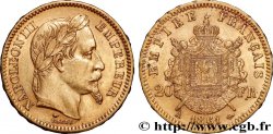 20 francs or Napoléon III, tête laurée 1861 Paris F.532/1