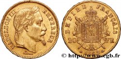 20 francs or Napoléon III, tête laurée 1862 Strasbourg F.532/5