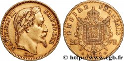 20 francs or Napoléon III, tête laurée 1864 Paris F.532/8