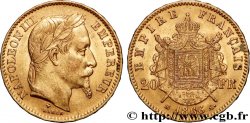 20 francs or Napoléon III, tête laurée 1866 Strasbourg F.532/14