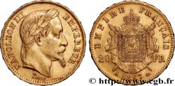 20 francs or Napoléon III, tête laurée 1867 Paris F.532/15