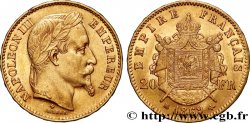 20 francs or Napoléon III, tête laurée, petit BB 1869 Strasbourg F.532/21