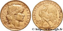 20 francs or Coq, Dieu protège la France 1901 Paris F.534/6