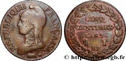 Cinq centimes Dupré, grand module 1799 Strasbourg F.115/61