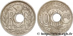 10 centimes Lindauer, maillechort, trou décentré 1939  F.139/3 var. XF