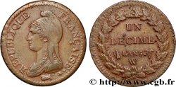 Un décime Dupré, grand module 1797 Lille F.129/18 AU