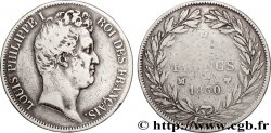 5 francs type Tiolier avec le I, tranche en creux 1830 Marseille F.315/10