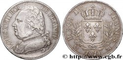 5 francs Louis XVIII, buste habillé 1814 Marseille F.308/10