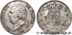 5 francs Louis XVIII, tête nue 1824 Marseille F.309/96