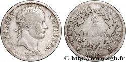 2 francs Napoléon Ier tête laurée, République française 1808 Marseille F.254/10