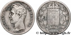 1 franc Charles X, matrice du revers à quatre feuilles 1829 Marseille F.207A/22