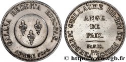 Ange de Paix, module de 5 francs pour Frédéric-Guillaume de Prusse en argent 1814 Paris Maz.771  AU