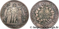 5 francs Union et Force, Union serré, seulement gland extérieur 1799 Perpignan F.288/118 VF