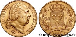 20 francs or Louis XVIII, tête nue 1824 Paris F.519/31