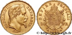 20 francs or Napoléon III, tête laurée 1867 Paris F.532/15