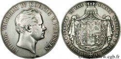 GERMANIA 2 Thaler (3 1/2 gulden) Frédéric-Guillaume IV / écu armorié couronné 1841 Berlin