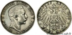 GERMANIA - PRUSSIA 2 Mark Royaume de Prusse : Guillaume II / aigle 1903 Berlin