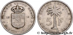 BELGIAN CONGO 5 Francs Banque Centrale Congo Belge-Ruanda-Urundi 1958