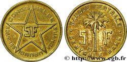 CONGO BELGE 5 Francs Banque Centrale Congo Belge-Ruanda-Urundi 1952  TTB