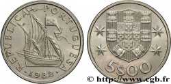 PORTOGALLO 5 Escudos emblème 1982 Lisbonne