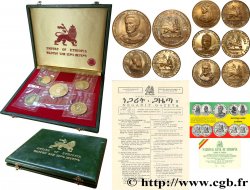 ÄTHIOPEN Coffret de 5 pièces en or : 100 dollars et 4 x 50 dollars Proof 1972  ST