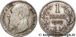BELGIUM 1 Franc Léopold II légende française 1909
