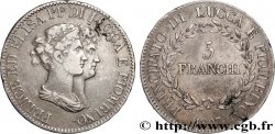 ITALY - PRINCIPALTY OF LUCCA AND PIOMBINO - FELIX BACCIOCHI AND ELISA BONAPARTE 5 Franchi 1807 Florence
