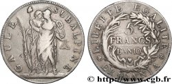ITALY - SUBALPINE GAUL 5 Francs an 10 1802 Turin