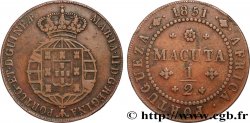 ANGOLA 1/2 Macuta Marie II 1851