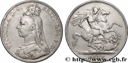 ROYAUME-UNI 1 Crown Victoria buste du jubilé 1889