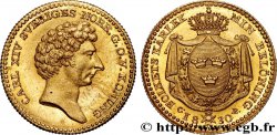 SUECIA - REINO DE SUECIA - CARLOS XIV JEAN BERNADOTTE 1 Ducat Or 1830 Stockholm EBC