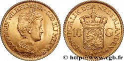 GOLD, PALLADIUM & PLATINUM INVESTMENT 10 Gulden, 3e type Wilhelmina 1917 Utrecht