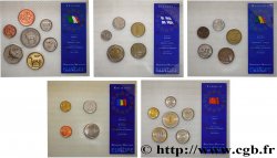 WORLD COINS LOTS Lot de 5 plaquettes de monnaies - Belgique, Finlande, Irlande, Roumanie et Turquie n.d.