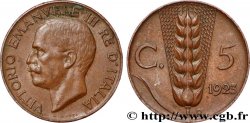 ITALIE 5 Centesimi Victor Emmanuel III 1923 Rome - R