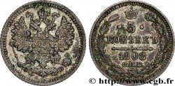 RUSSIE 5 Kopecks aigle bicéphale 1908 Saint-Petersbourg