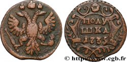 RUSSIA 1 Polushka (1/4 Kopeck) aigle bicéphale 1735 Moscou ou Ekaterinbourg