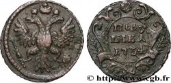 RUSSIE 1 Polushka (1/4 Kopeck) aigle bicéphale 1734