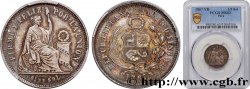 PÉROU 1/5 Sol “Liberté” assise 1867 Lima