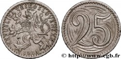 TCHÉCOSLOVAQUIE 25 Haleru lion tchèque 1933