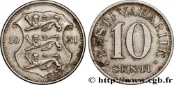 ESTONIA 10 Senti emblème aux 3 lions 1931