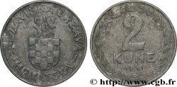 CROACIA 2 Kune symbole oustachi sur écu croate 1941
